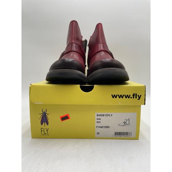 FLY London SIAS812 Women's NEW Soft-Toe Boot Red EU Size 39 NIB - Picture 11 of 11